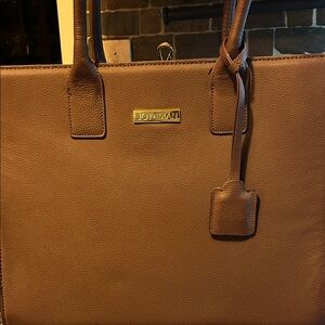 Joy & Iman Brown Leather Laptop Bag